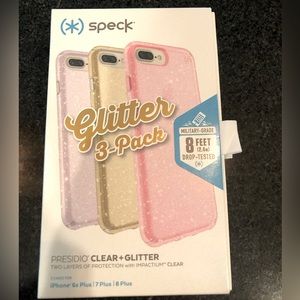 3 pack of Impact Resistant, Glitter Cases for iPhone 6s Plus / 7 Plus / 8 Plus